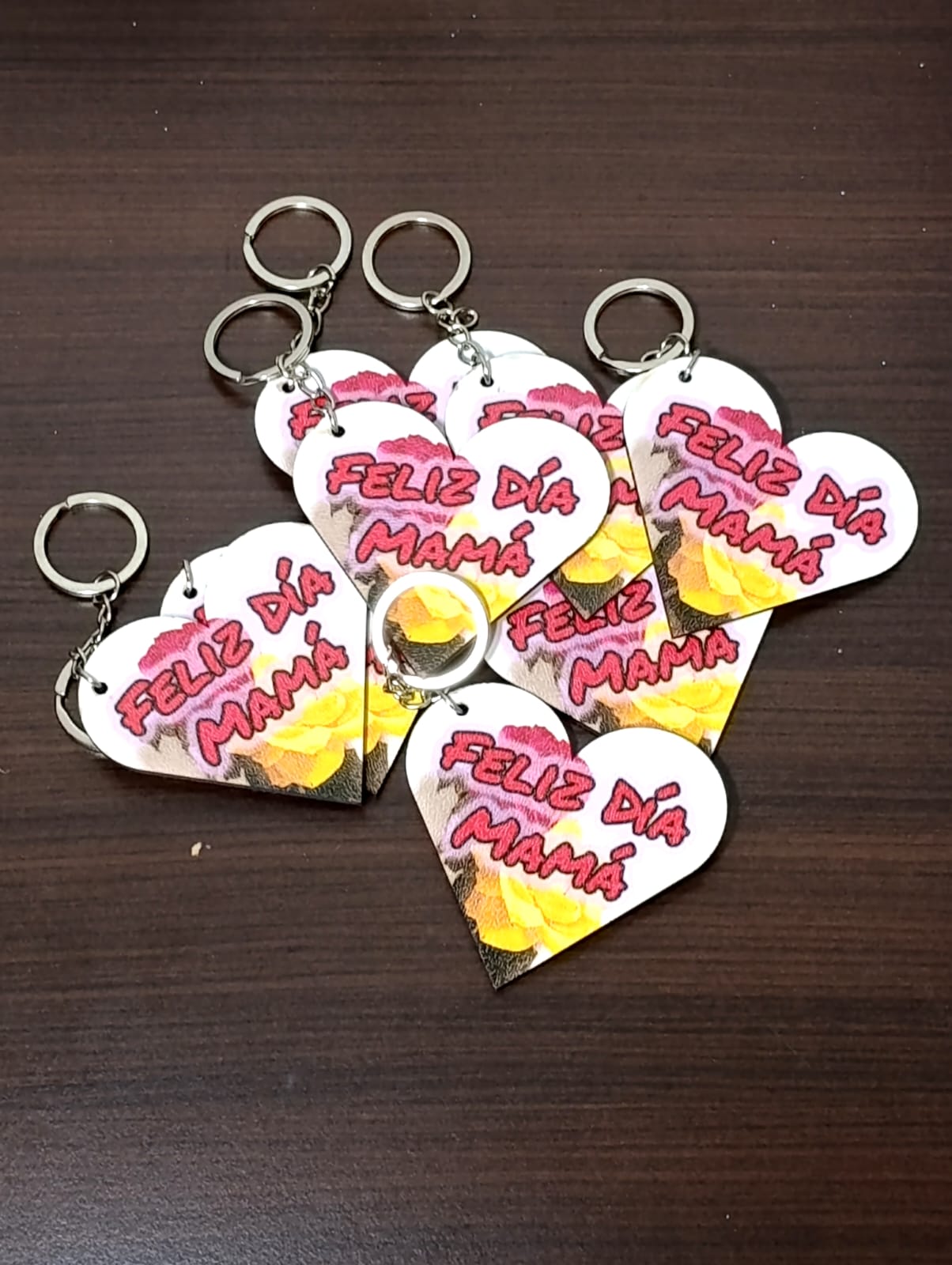 Llavero Corazón Feliz Día Mamá