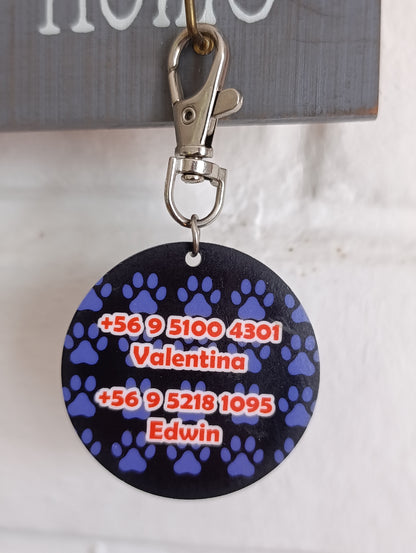 Plaquita de Identificación Circular para Mascotas (3 cm)