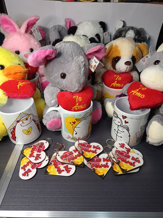 Pack Día de la Madre Tazón Flork + Llavero + Peluche
